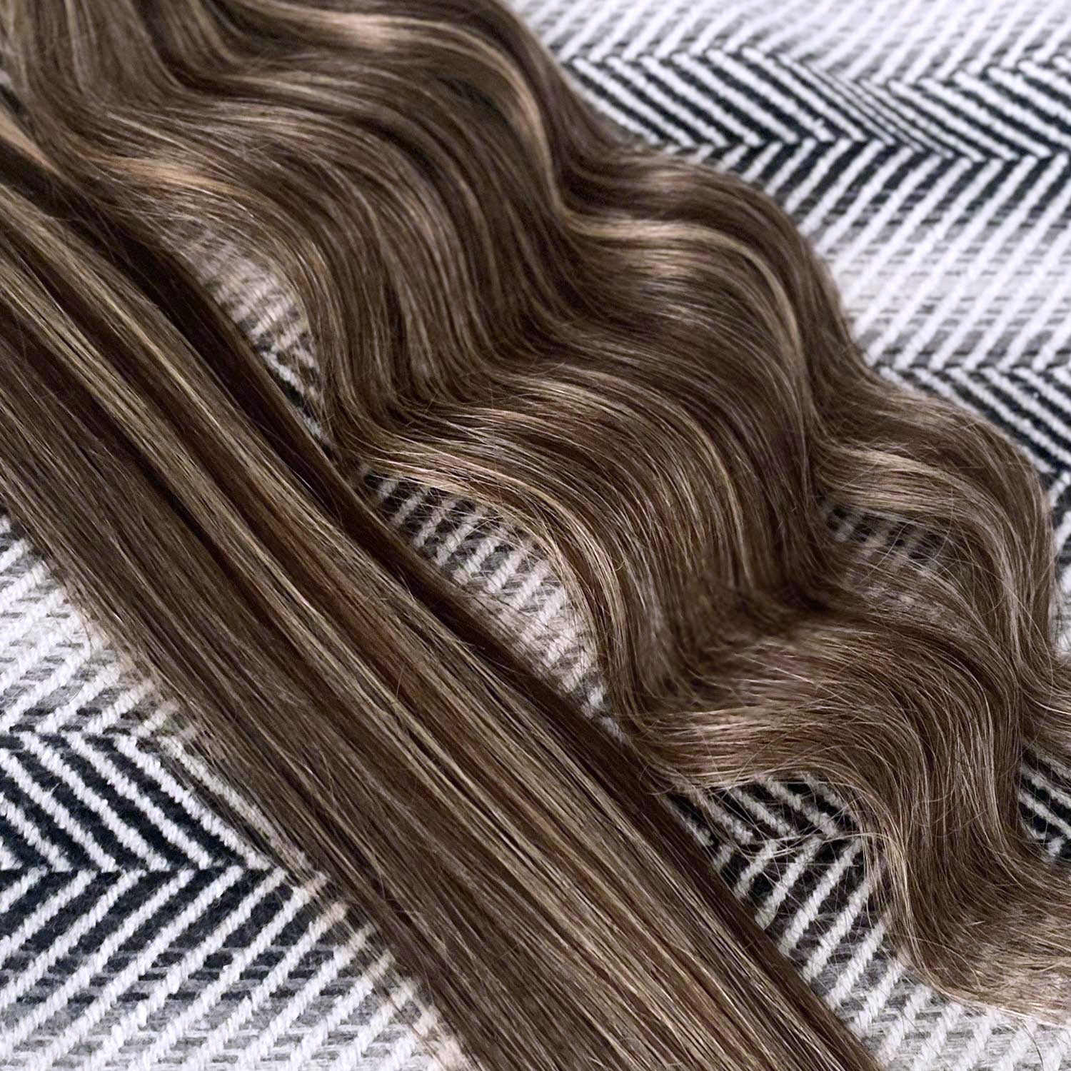 Ponytail Hair Extension #2/16 Dark Brown & Natural Blonde Highlights - PrettyBull Limited