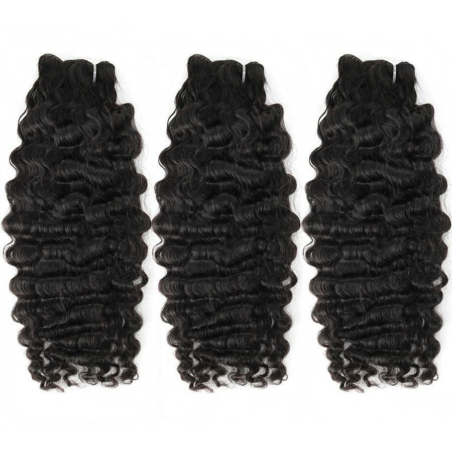 WOWANGEL Bundles Deal 3pcs Loose Wave/Water Wave/Burmese Curl 100% Human Hair Weaves - PrettyBull Limited