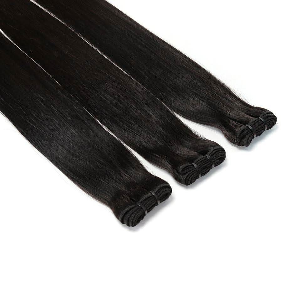 WOWANGEL Straight Raw Hair Bundles Deal 3pcs 100% Human Virgin Hair Weaves - PrettyBull Limited
