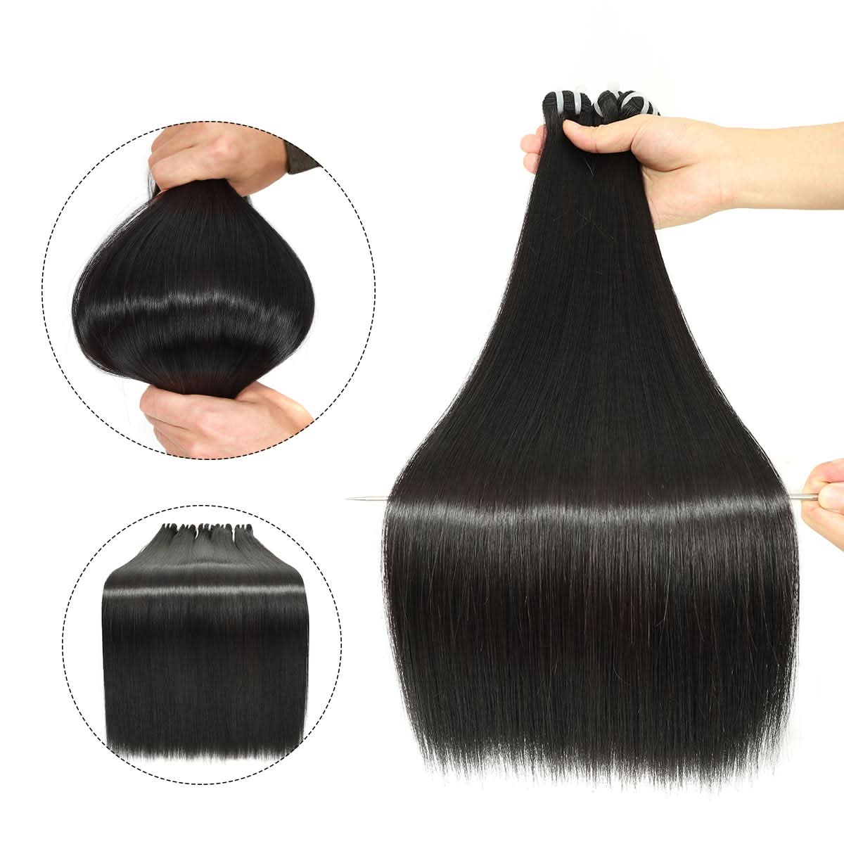 WOWANGEL 16A Super Double Drawn Vietnamese Bone Straight 100% Human Hair Weaves - PrettyBull Limited