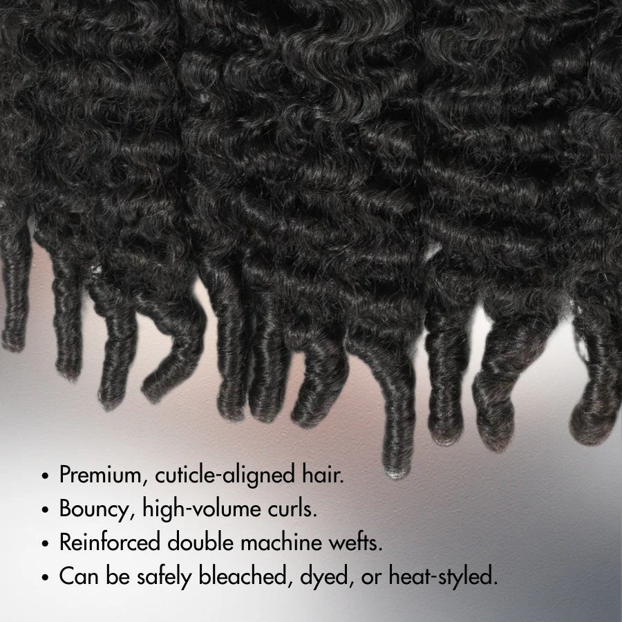 WOWANGEL Burmese Curly Hair Bundles with Spiral Ends 100% Human Hair Weaves - PrettyBull Limited