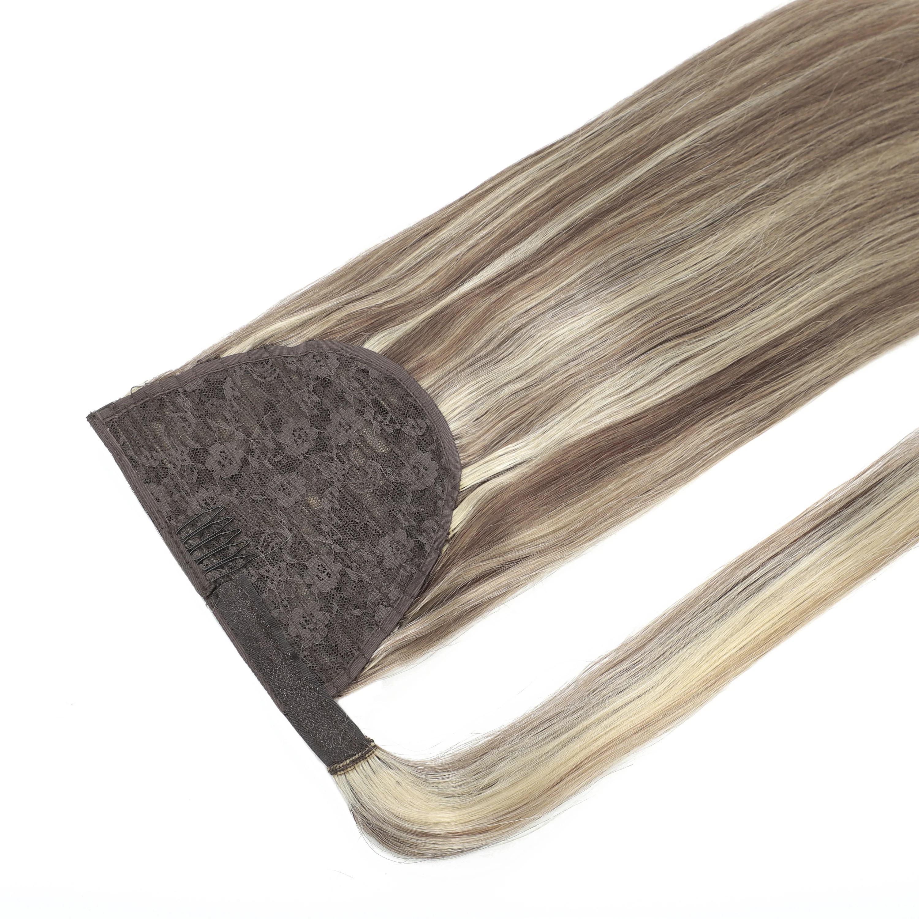 Ponytail Hair Extensions #8a/60 Ash Brown and Blonde Mix - PrettyBull Limited