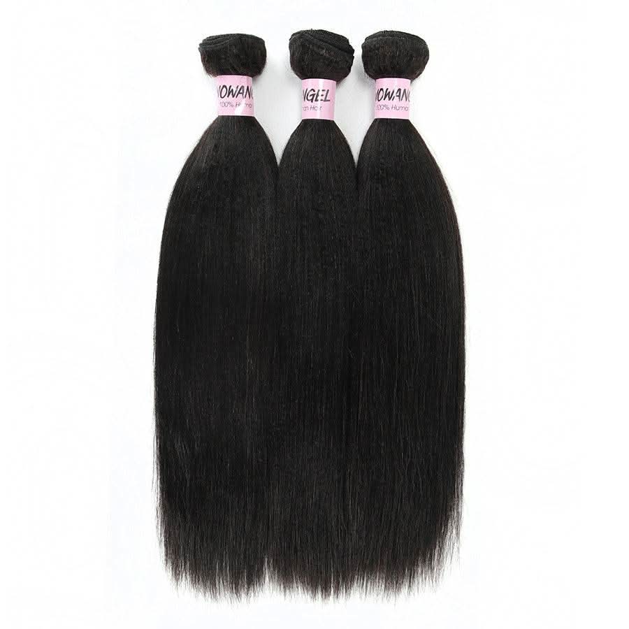 WOWANGEL Bundles Deal Yaki Straight/ Kinky Straight 100% Human Hair Weaves - PrettyBull Limited