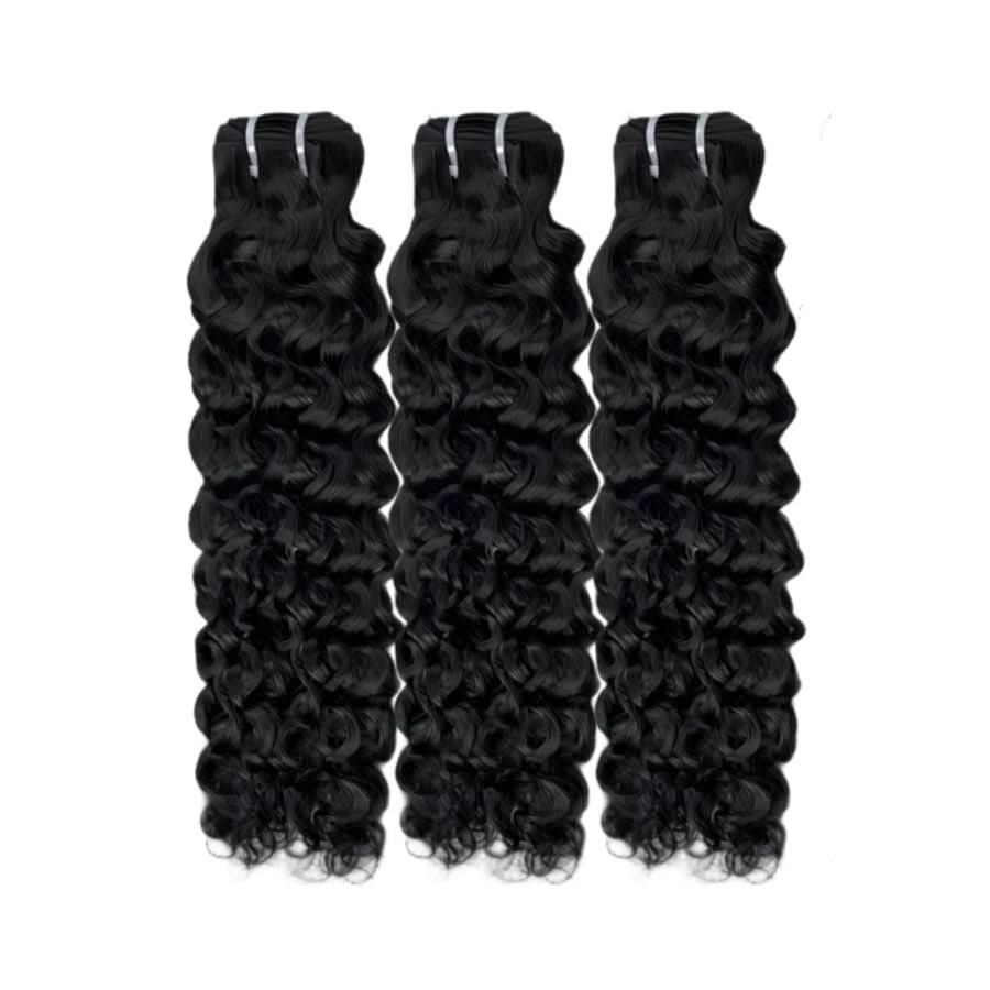 WOWANGEL Bundles Deal 3pcs Loose Wave/Water Wave/Burmese Curl 100% Human Hair Weaves - PrettyBull Limited