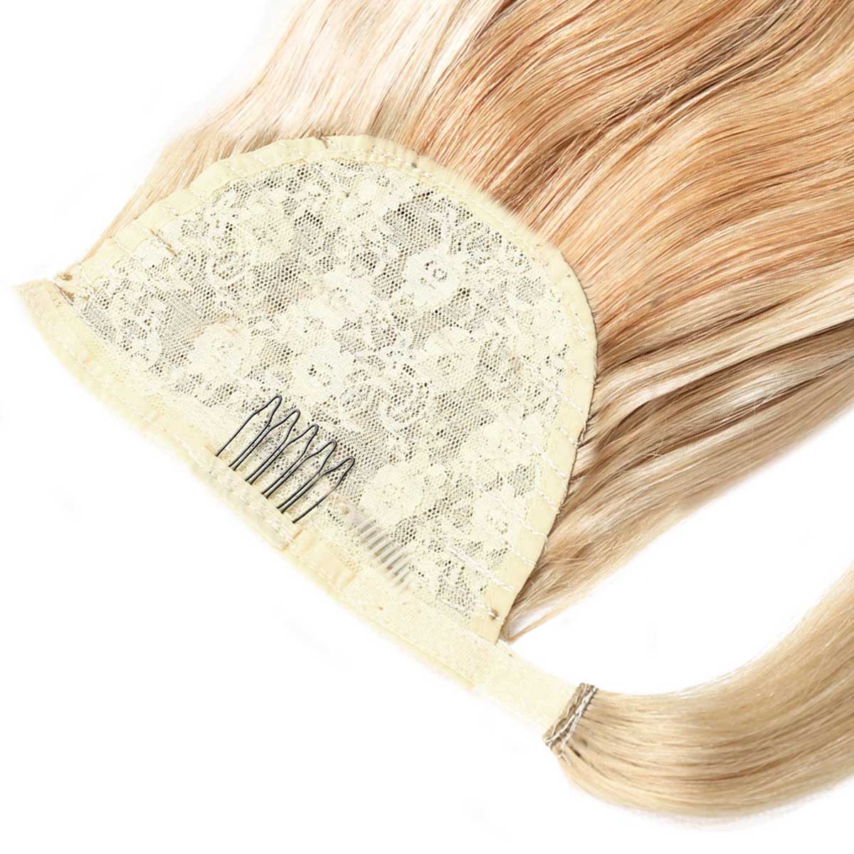 Ponytail Hair Extensions #27/60 Bronzed Blonde & Platinum Blonde Highlights - PrettyBull Limited