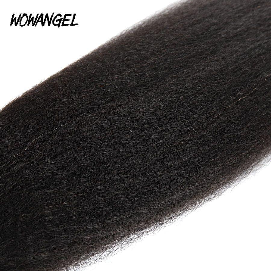 WOWANGEL Bundles Deal 4pcs 100% Human Hair Weaves Yaki/ Kinky Straight - PrettyBull Limited