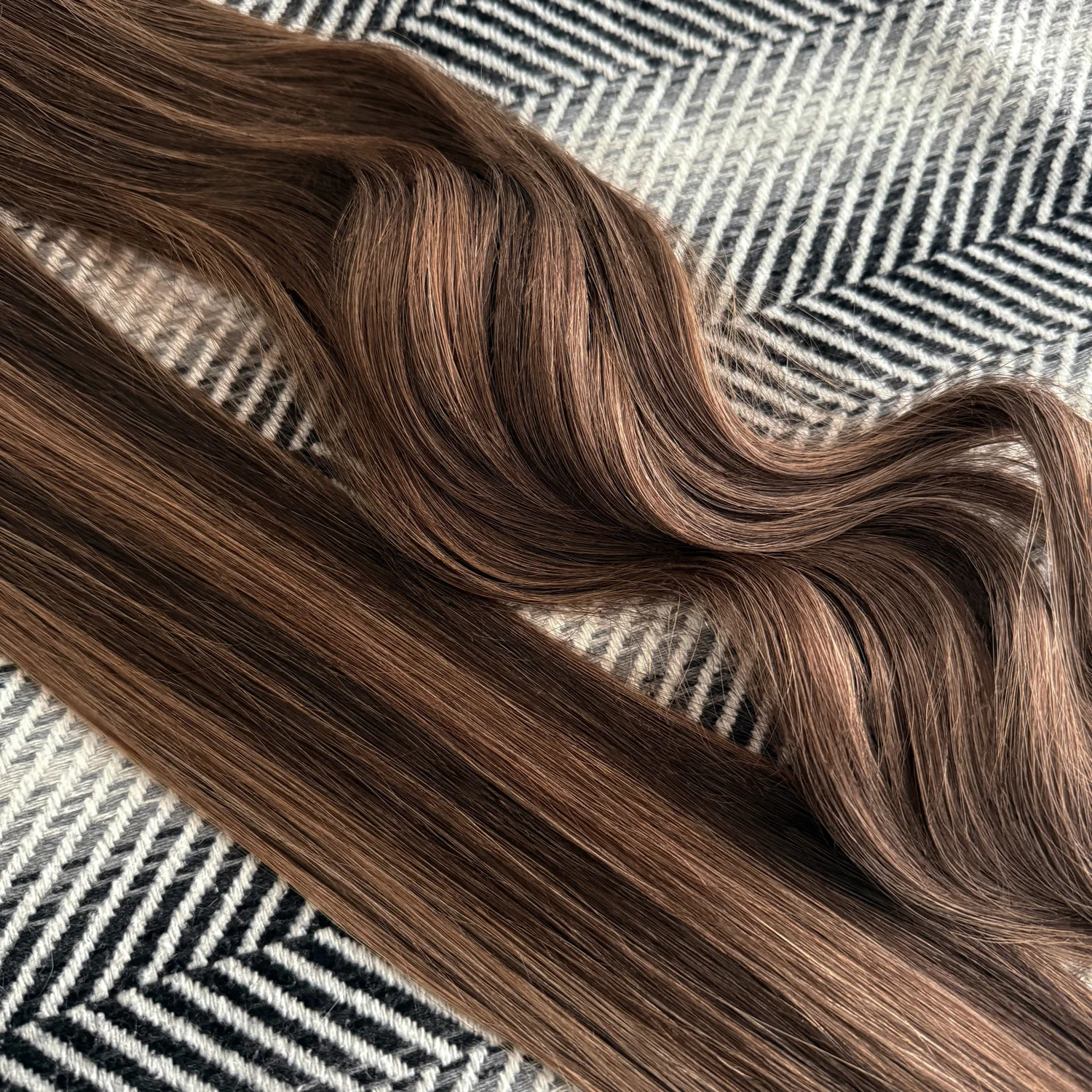 Ponytail Hair Extension #2/10 Dark Brown & Caramel Lowlights - PrettyBull Limited
