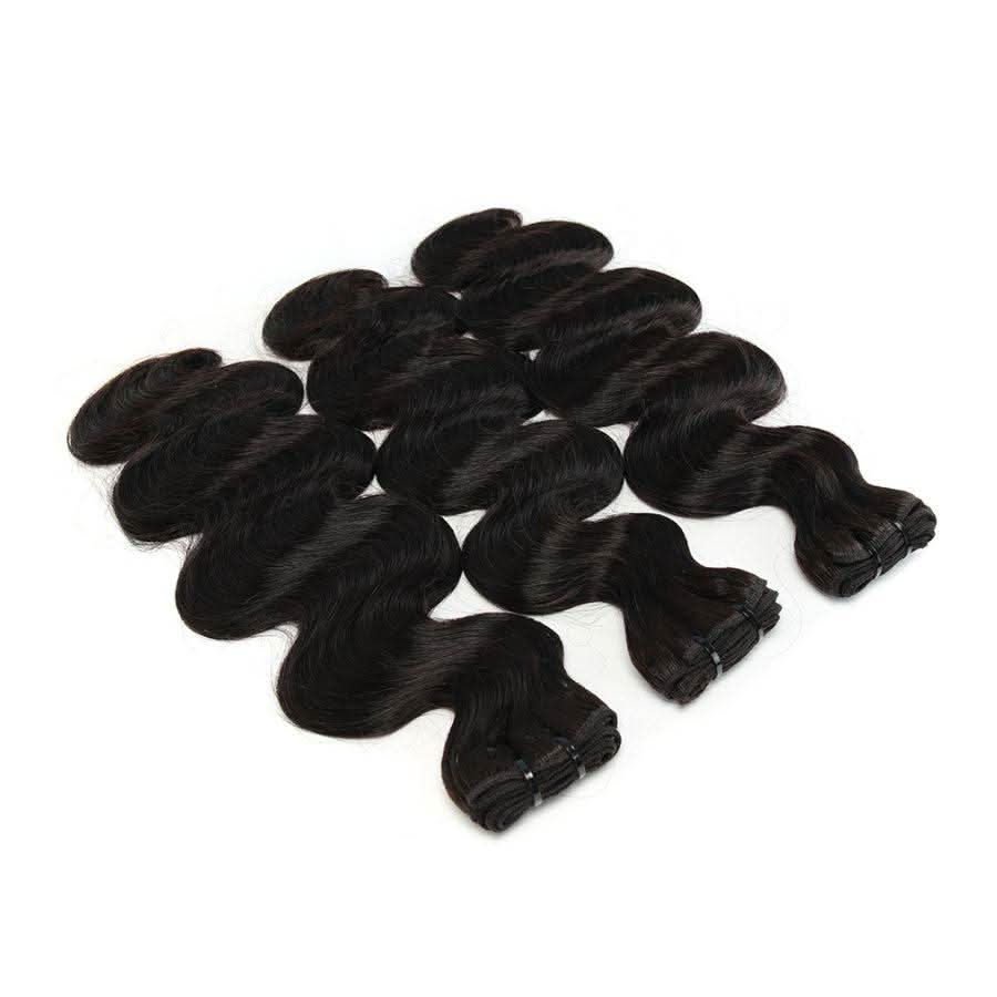WOWANGEL Body Wave Raw Hair Bundles Deal 3pcs 100% Human Virgin Hair Weaves - PrettyBull Limited