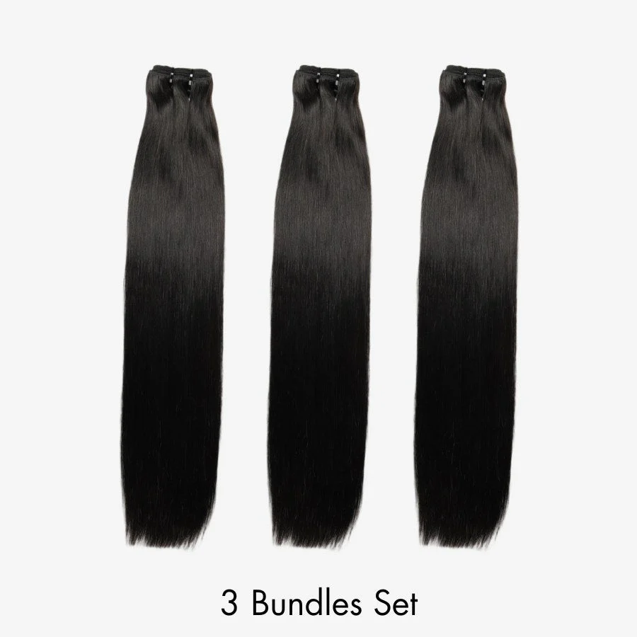 WOWANGEL European Raw Hair Bundles Straight Double Drawn Hair Weaves - PrettyBull Limited