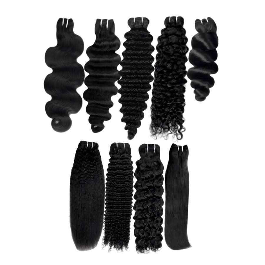 WOWANGEL Hair Bundle 1Pc Straight Body Wave Curly 100% Human Hair Weaves - PrettyBull Limited