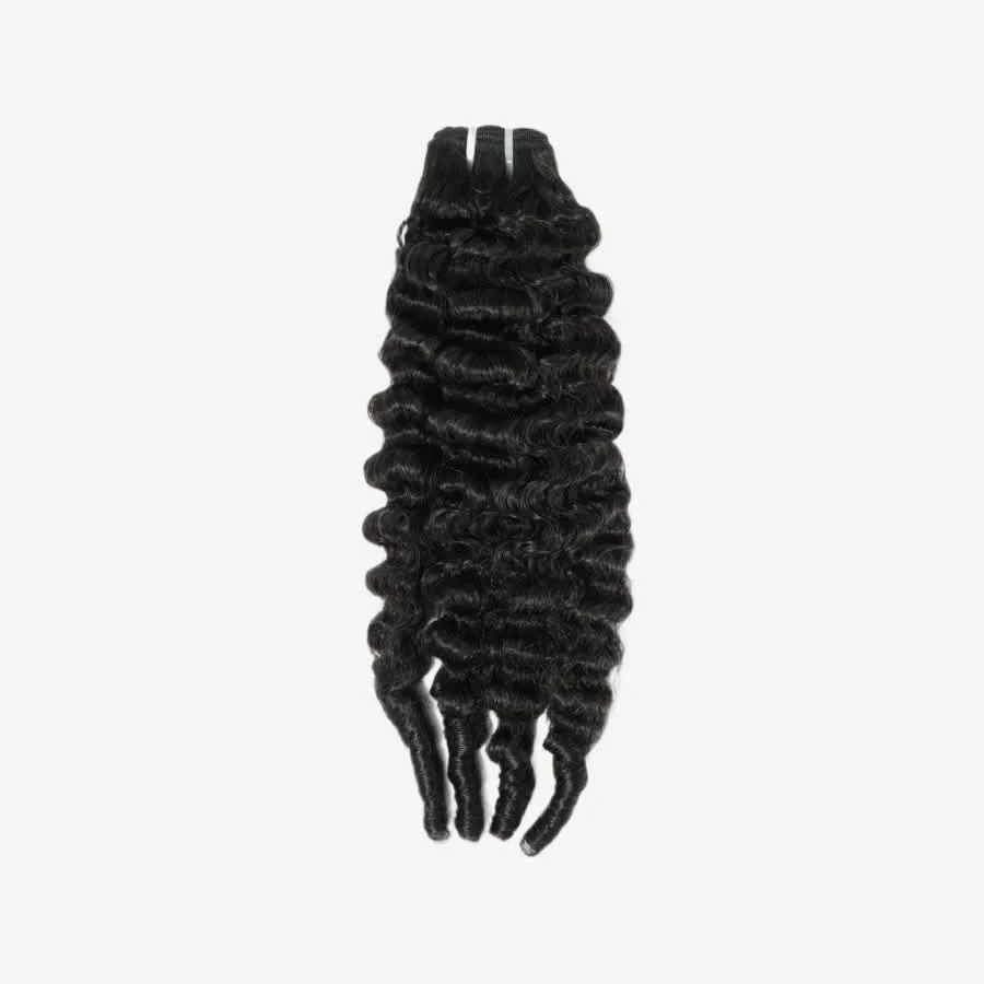 WOWANGEL Burmese Curly Hair Bundles with Spiral Ends 100% Human Hair Weaves - PrettyBull Limited