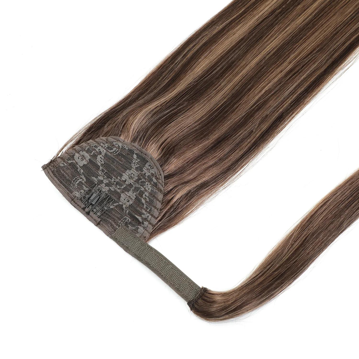 Ponytail Hair Extensions #2c/8a Chocolate and Ash Brown Mix - PrettyBull Limited