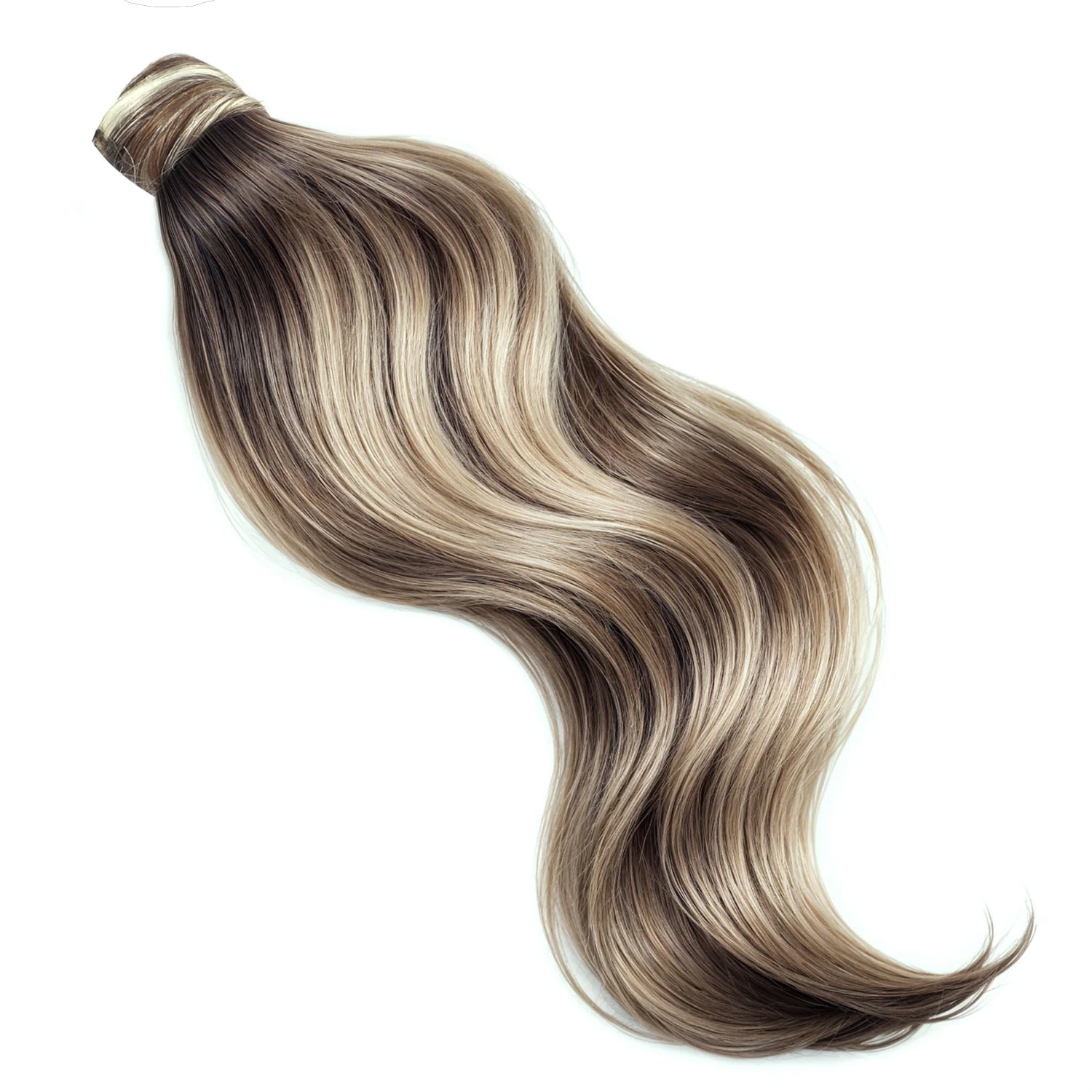 Ponytail Hair Extensions #8a/60 Ash Brown and Blonde Mix - PrettyBull Limited