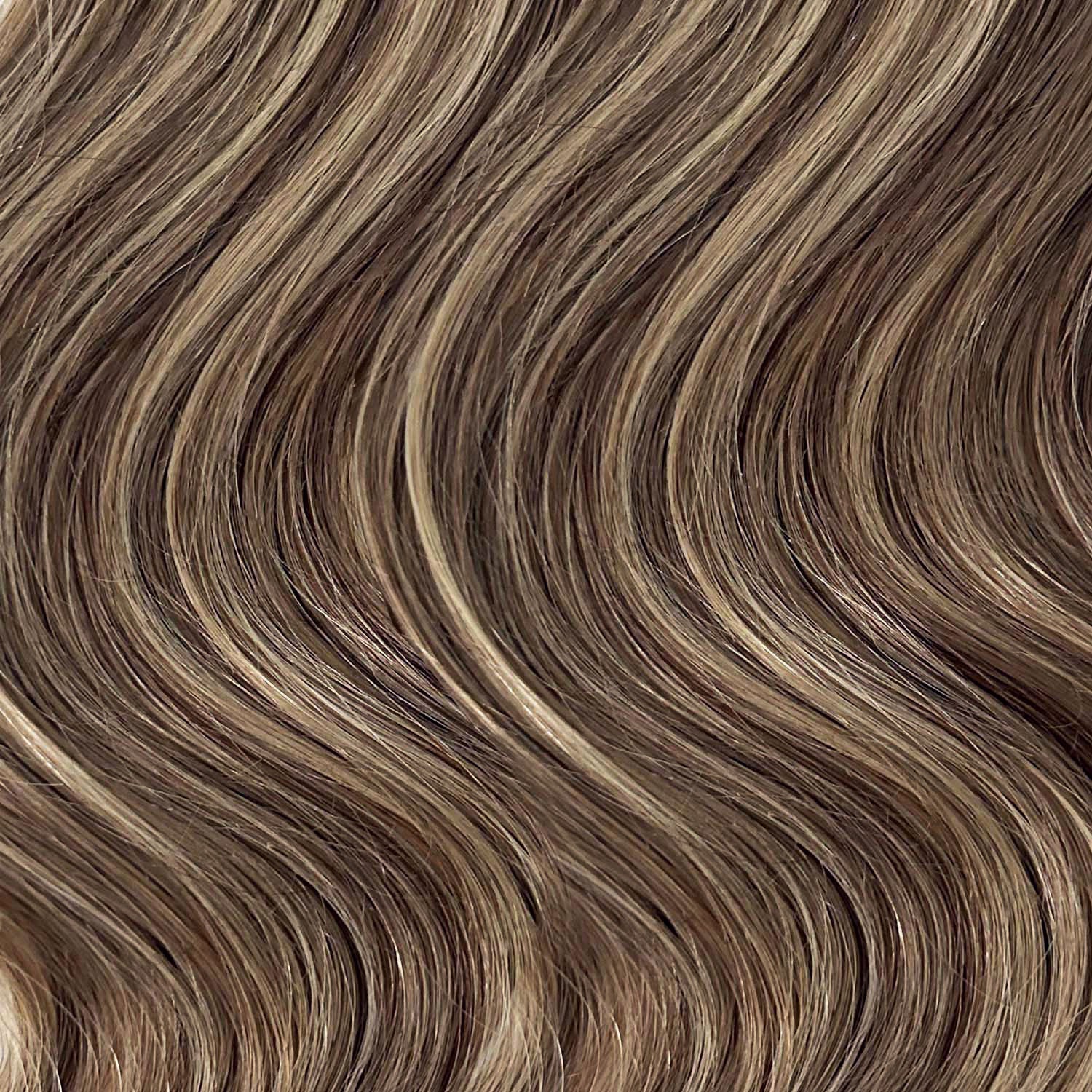 Ponytail Hair Extension #8/22 Cinnamon Brown & Sandy Blonde Highlights - PrettyBull Limited