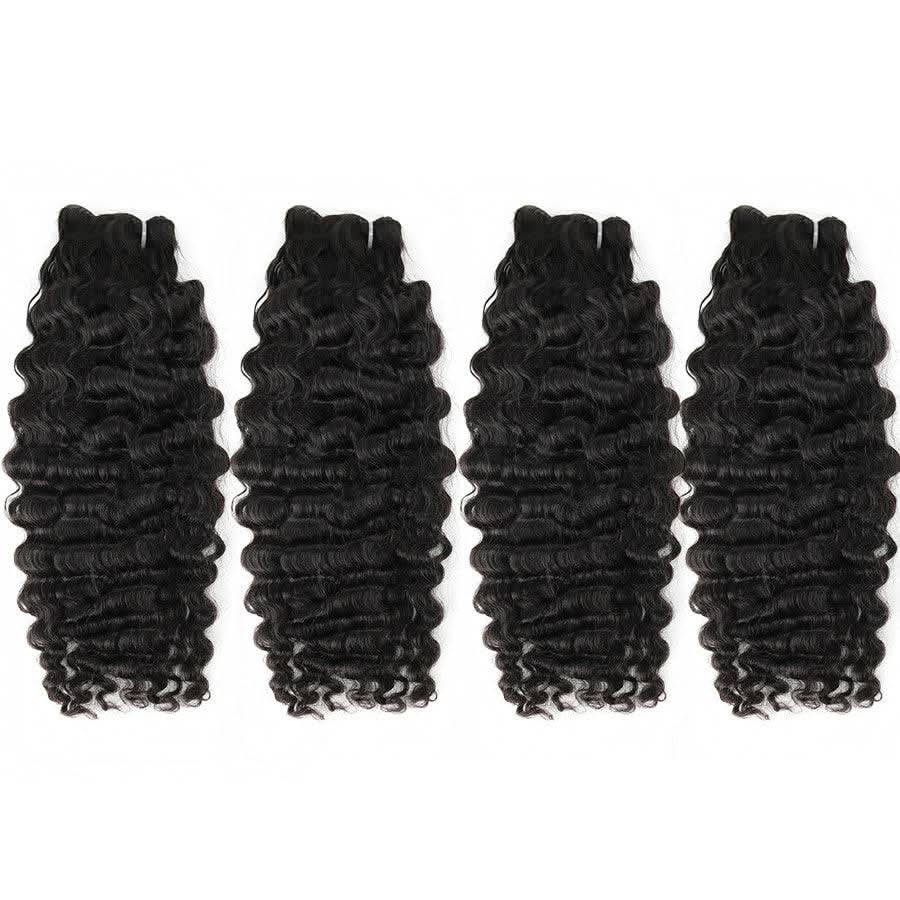 WOWANGEL Burmese Curly Bundles Deal 4pcs 100% Human Hair Weaves - PrettyBull Limited