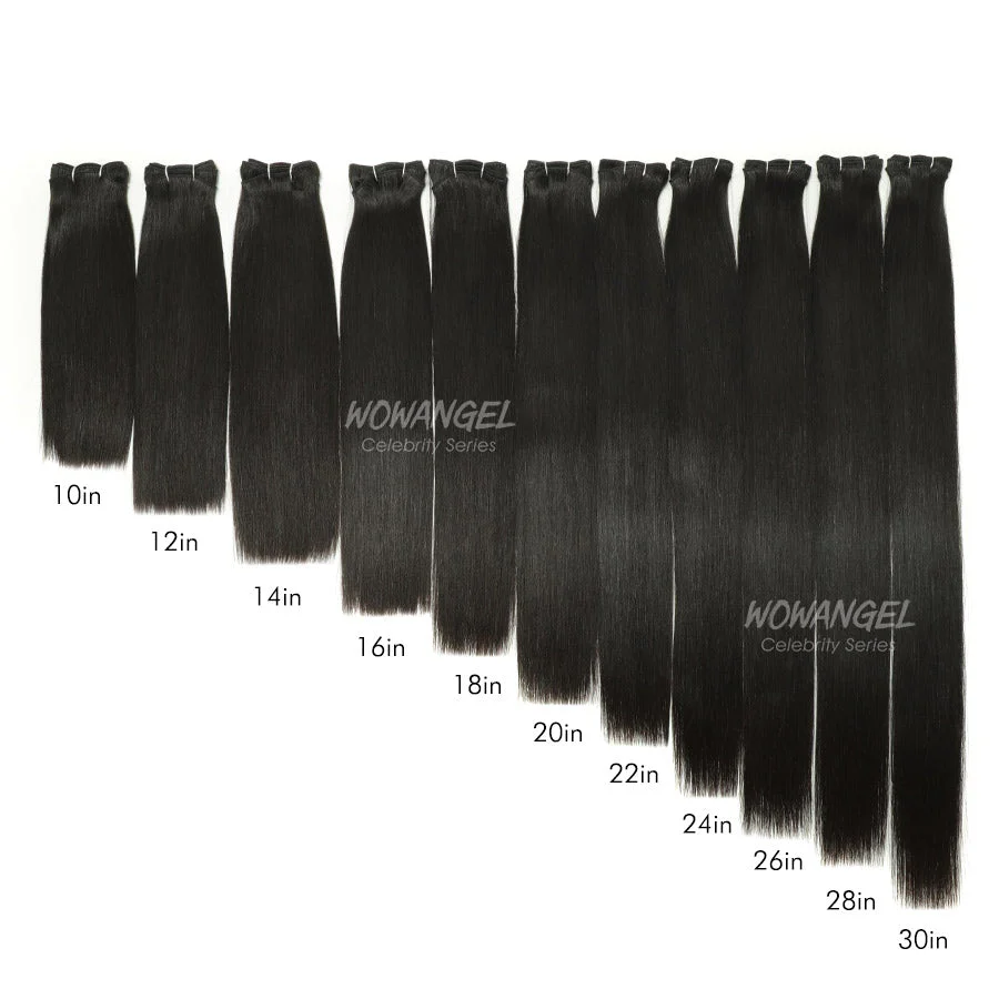 WOWANGEL European Raw Hair Bundles Straight Double Drawn Hair Weaves - PrettyBull Limited