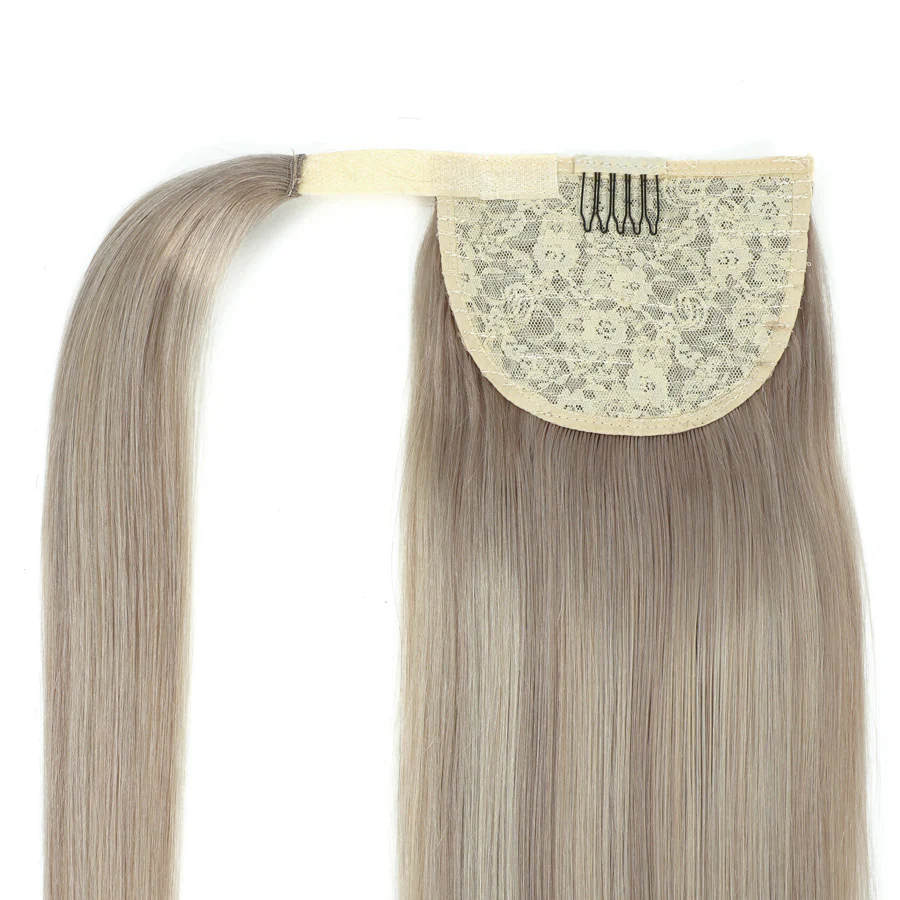 Ponytail Hair Extensions #17/17/1001 Dark Ash Blonde Balayage - PrettyBull Limited