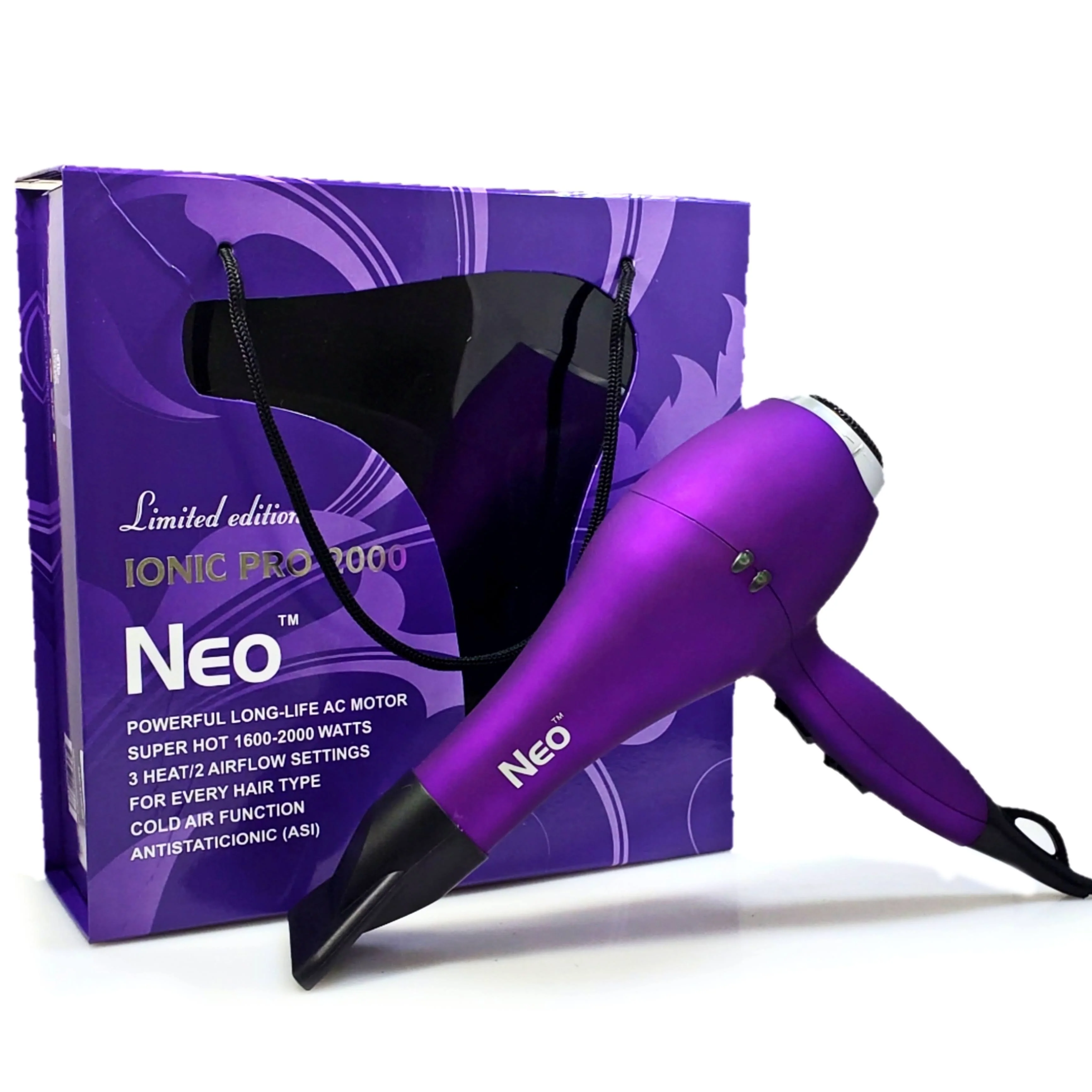 Metallic Purple Ionic Pro 2000 Dryer - PrettyBull Limited