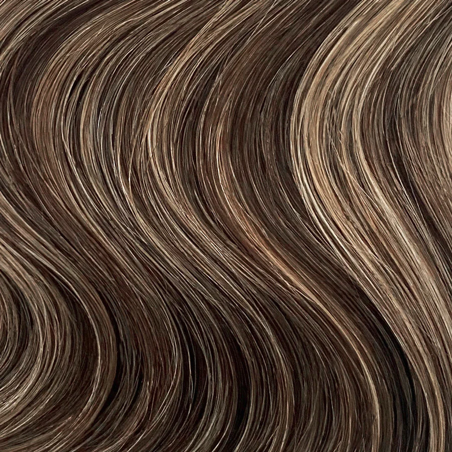 Ponytail Hair Extension #2/16 Dark Brown & Natural Blonde Highlights - PrettyBull Limited